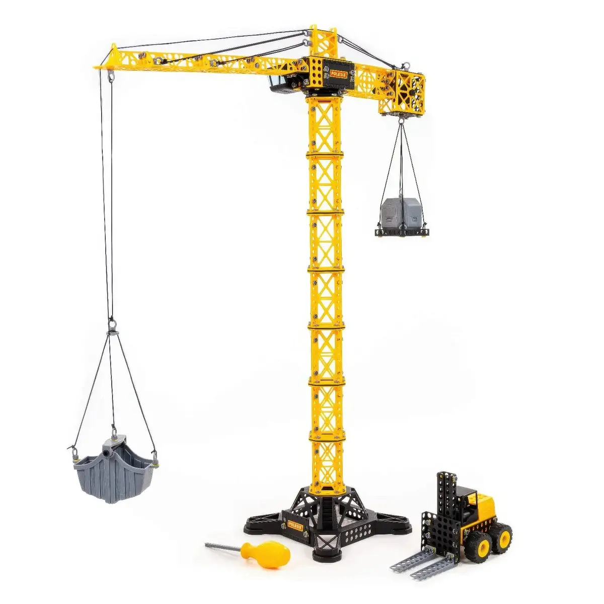 Mega Tower Crane Construction Set With Forklift 1