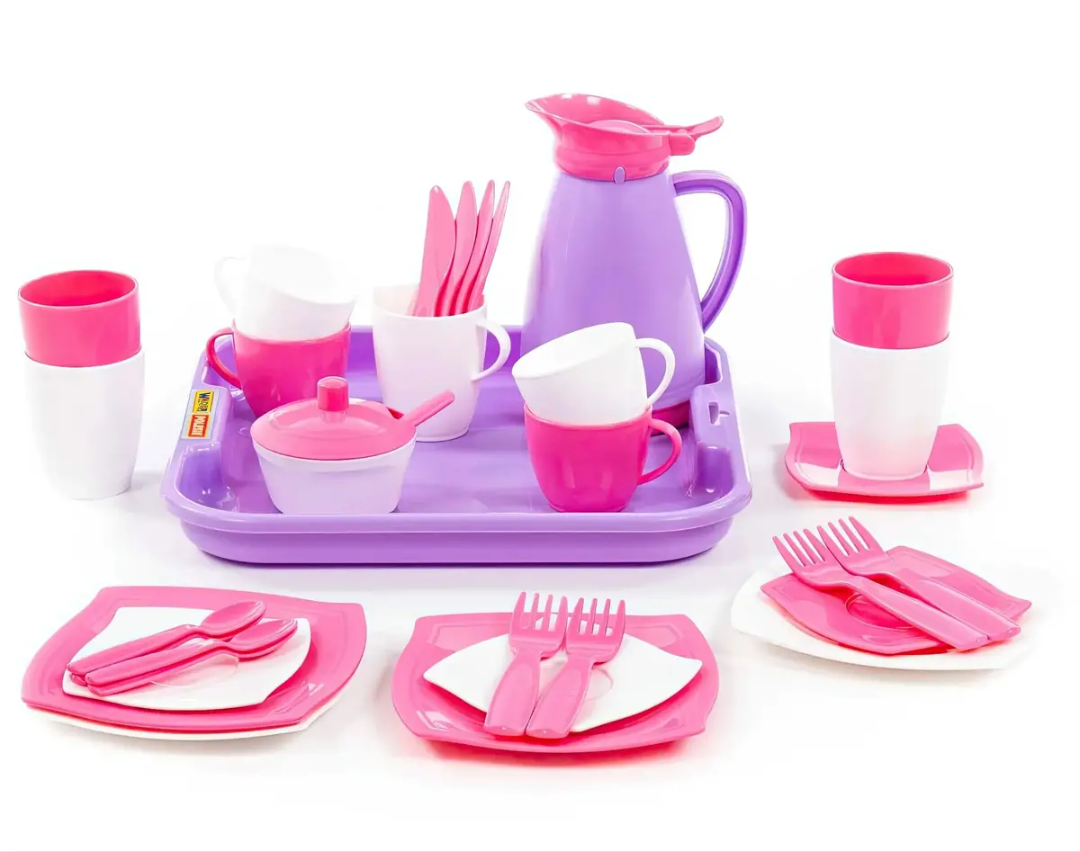Girls Pretend Play Coffee Set 34 Pcs 1