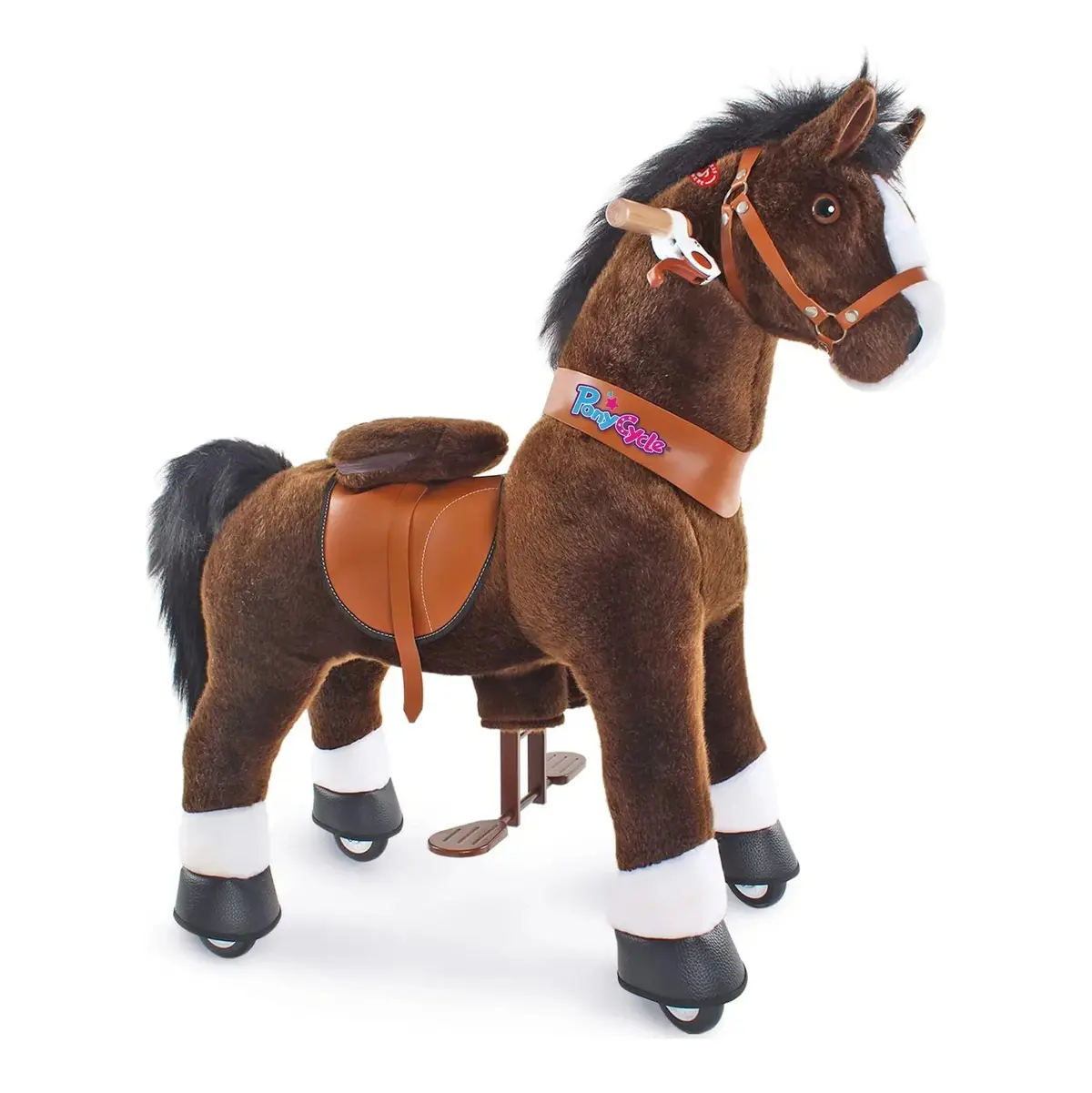Ponycycle Mechanically Walking Ride-On Horse, Chocolate Brown 1