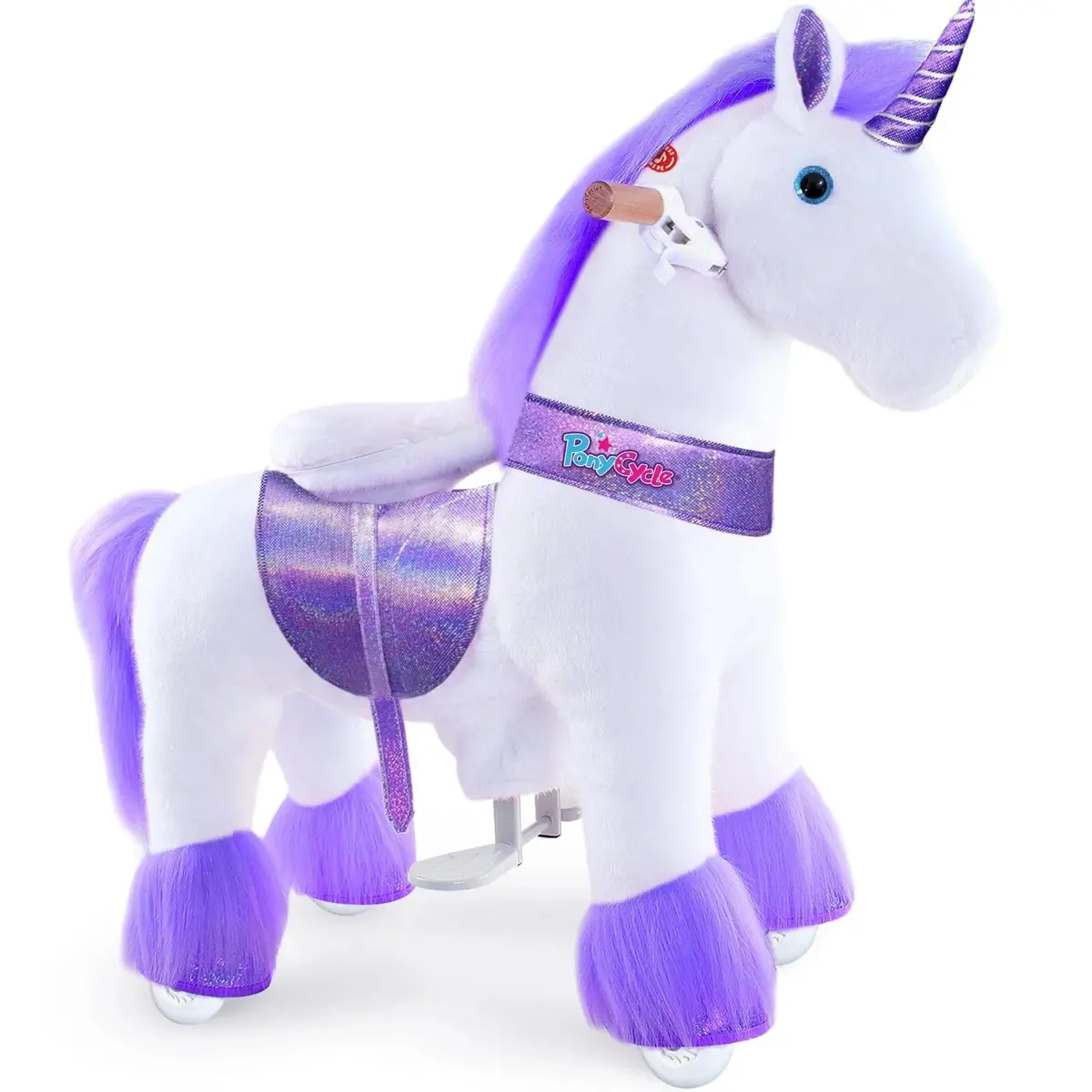Ponycycle Mechanically Walking Ride-On Purple Unicorn 1