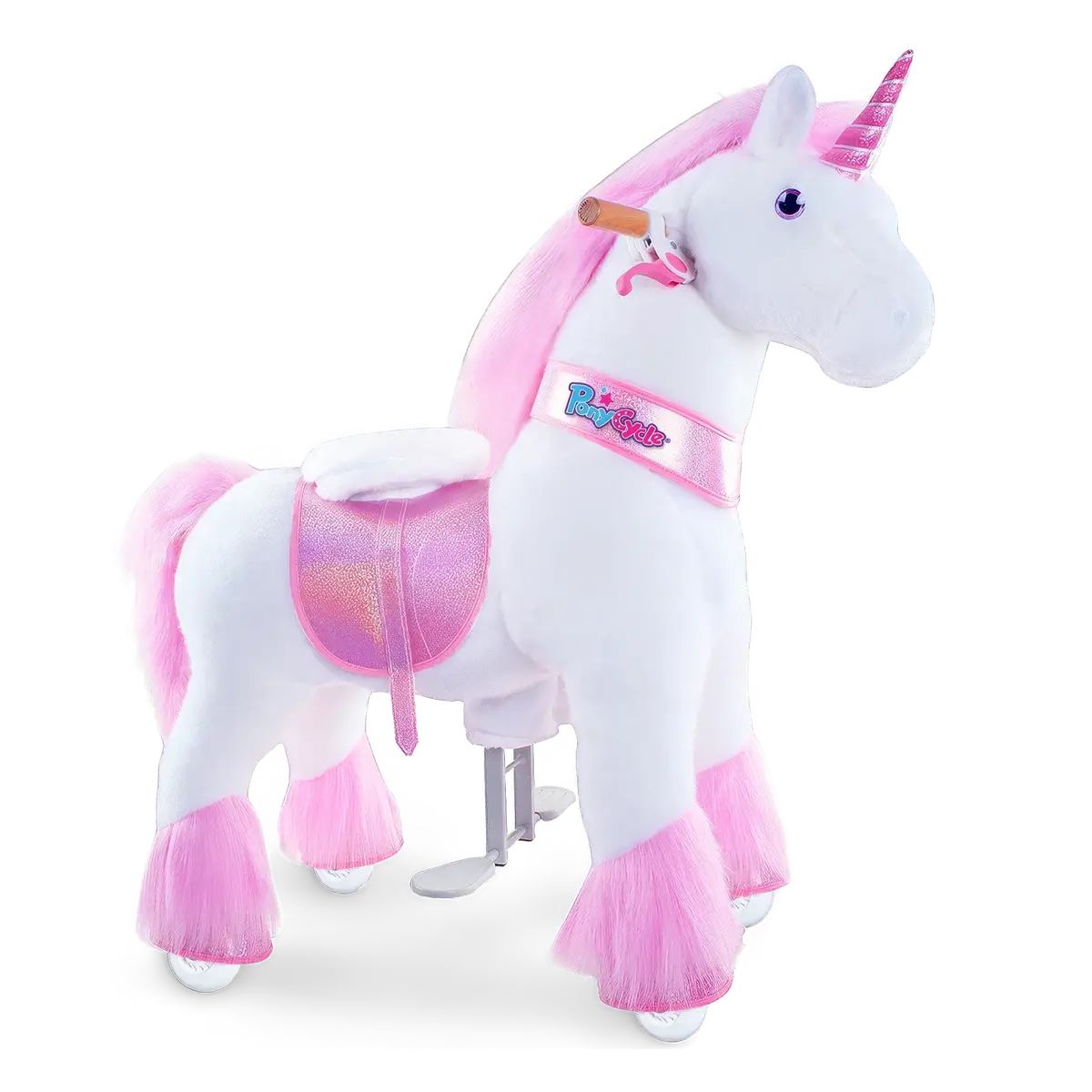 Ponycycle Mechanically Walking Ride-On Pink Unicorn 1