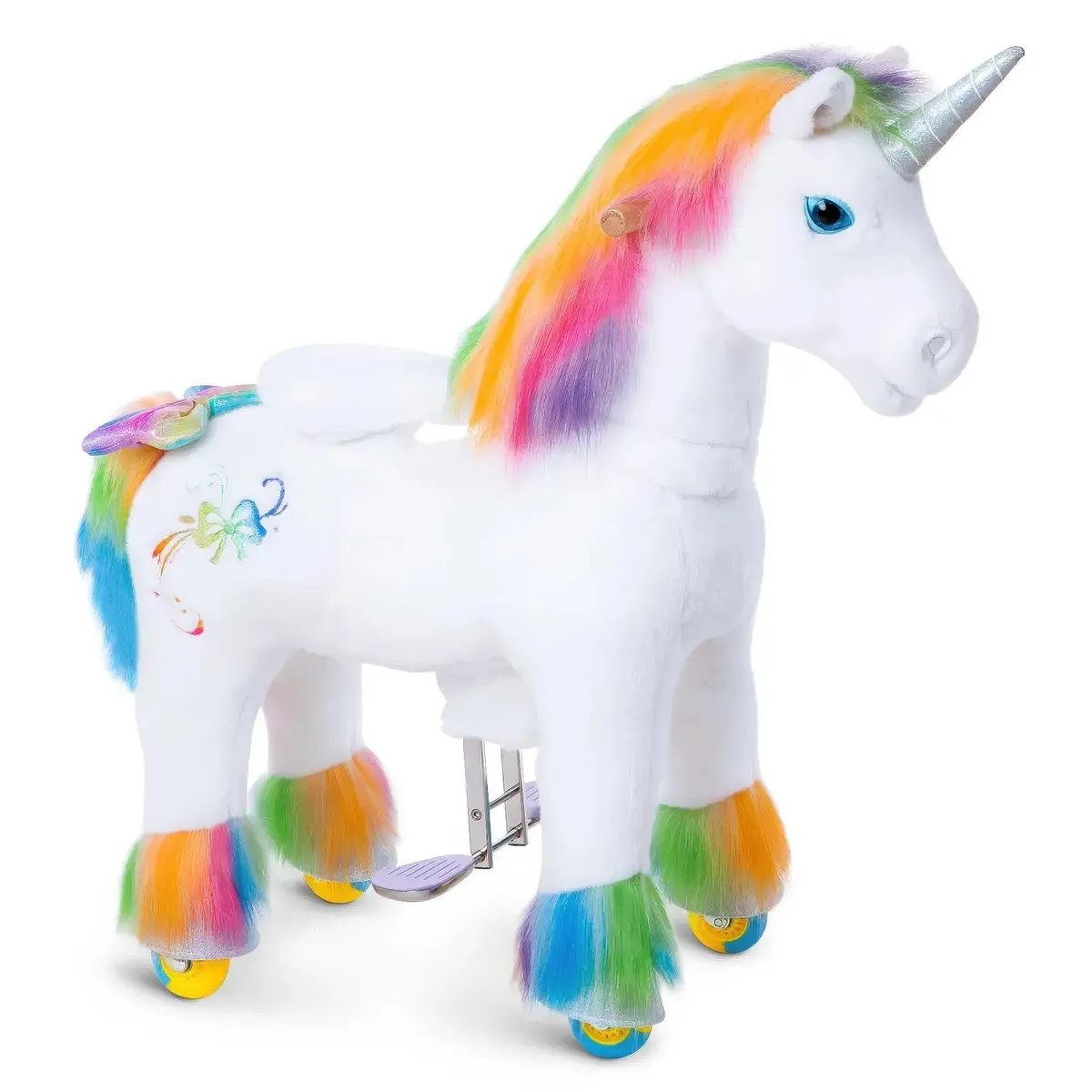 Ponycycle Walking Ride-On Premium Model X - Rainbow Unicorn 1