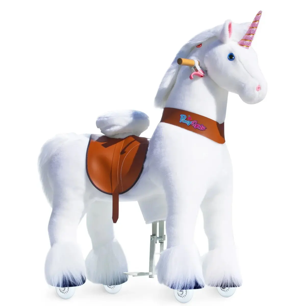Ponycycle Mechanically Walking Ride-On White Unicorn 1