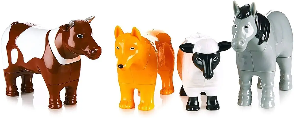 Popular Playthings Mix Or Match Animals, Magnetic Toy Play Set, Farm 2