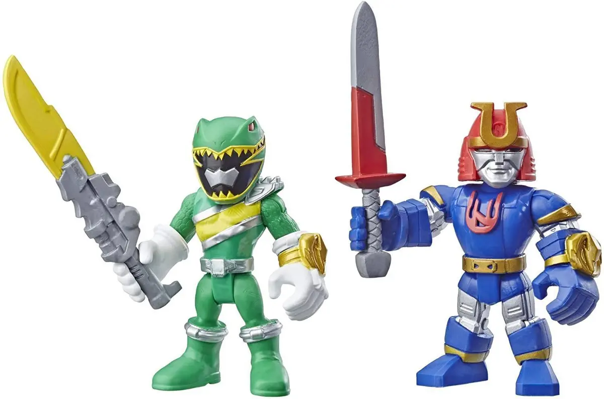 Power Rangers Playskool Heroes Figurines Green Ranger And Ninjor 2-Pack 1