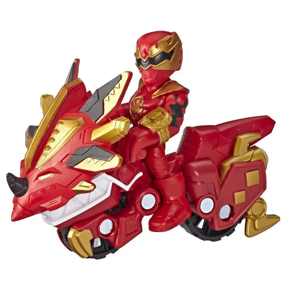 Power Rangers Playskool Heroes Red Ranger And Raptor Cycle Figure And Vehicle 2-Pack 2
