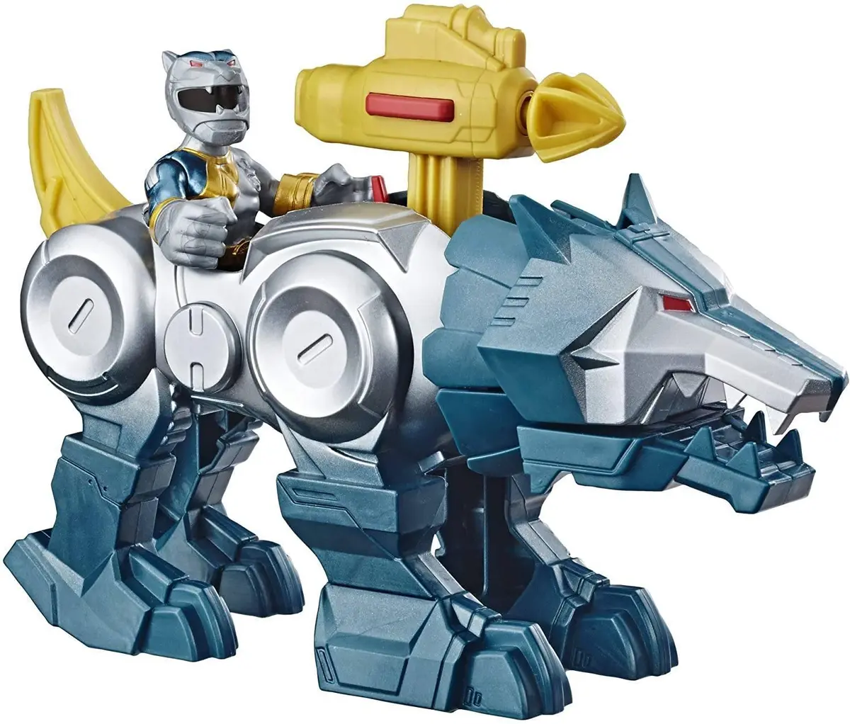 Power Rangers Playskool Heroes Silver Ranger & Wolf Zord 2-Pack 1