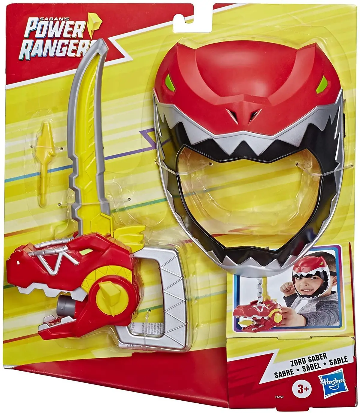 Power Rangers Playskool Heroes Zord Saber Mask With Sword Accessory 1