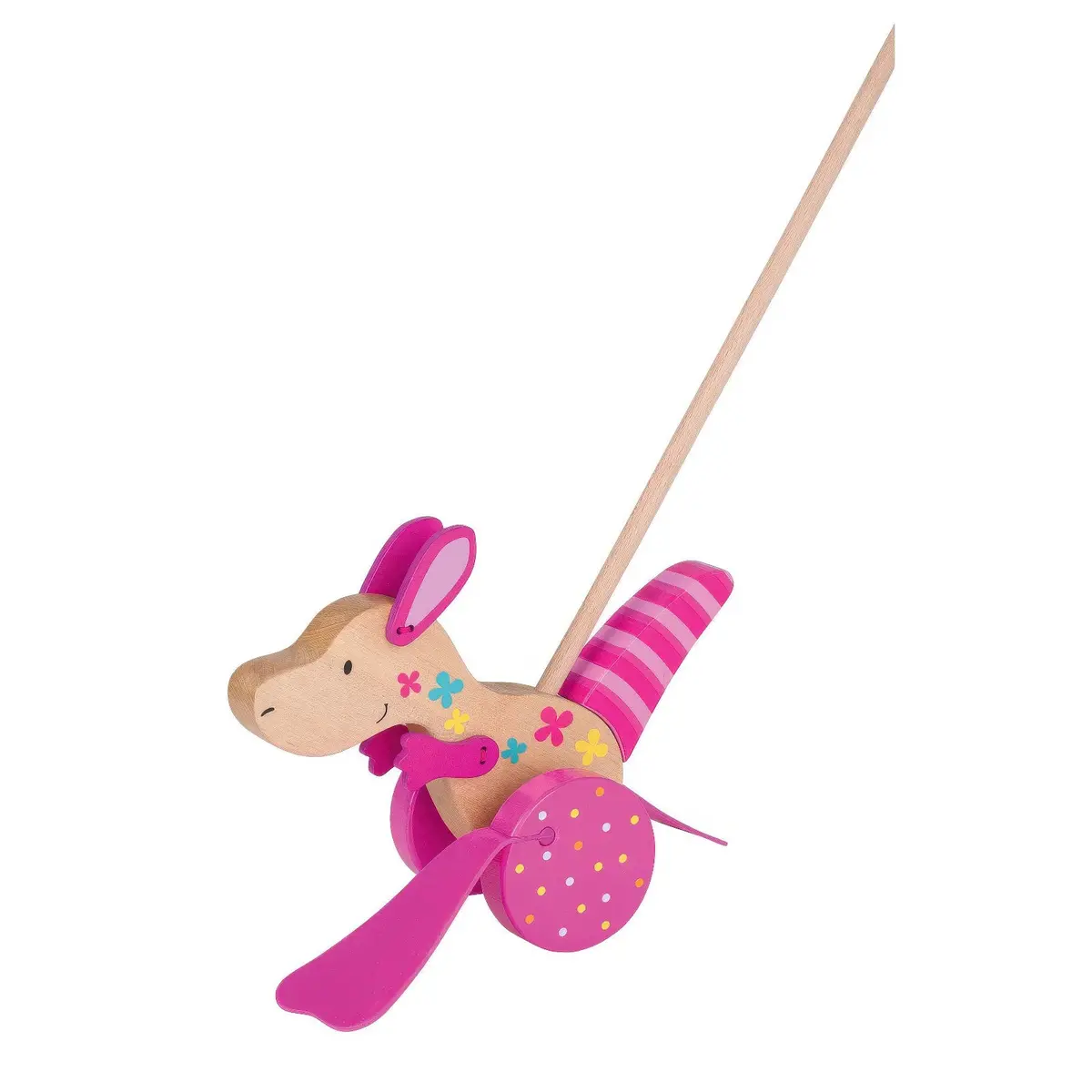 Push Along Wooden Kangaroo 1