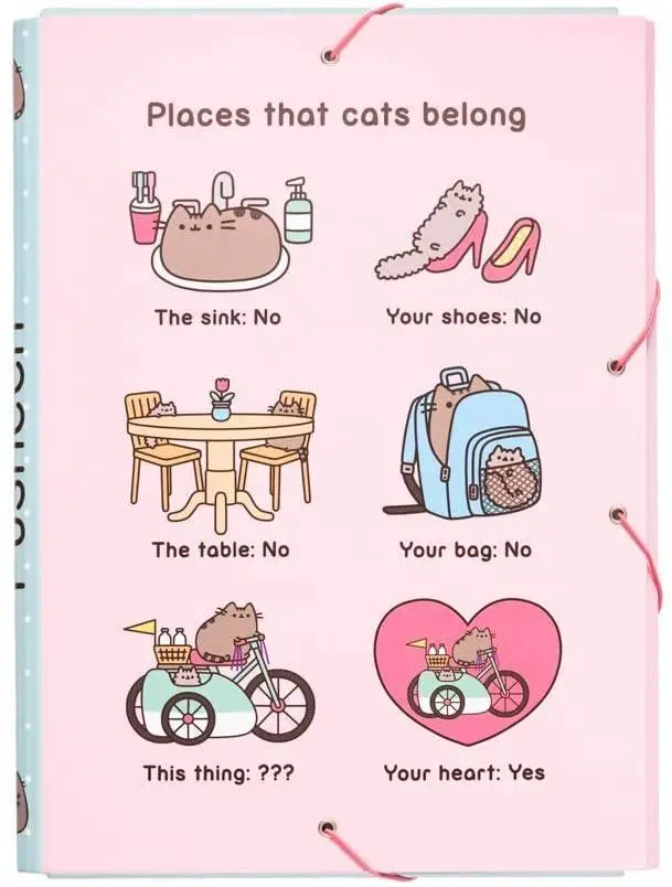 Pusheen A4 Elasticated 3-Flap Folder, Pusheen The Cat 1