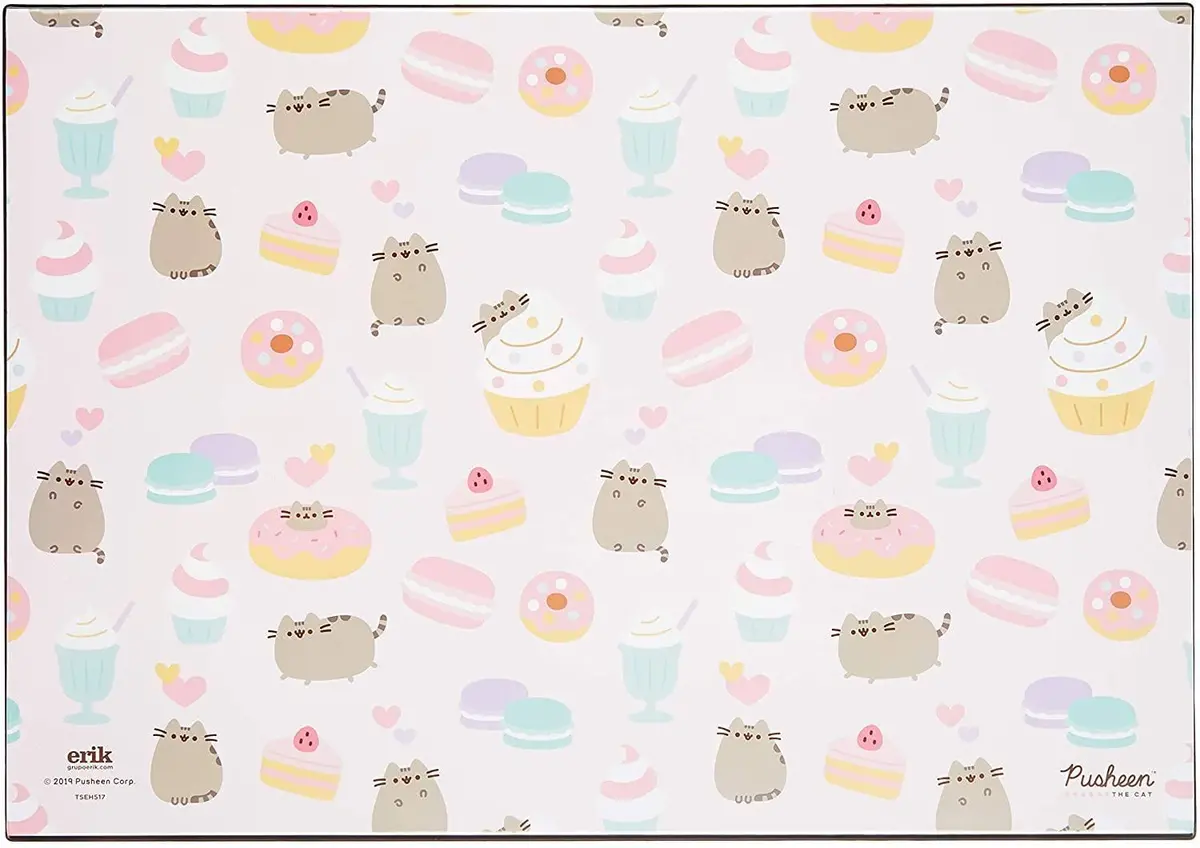 Pusheen Rose Collection Children's Desk Mat 1