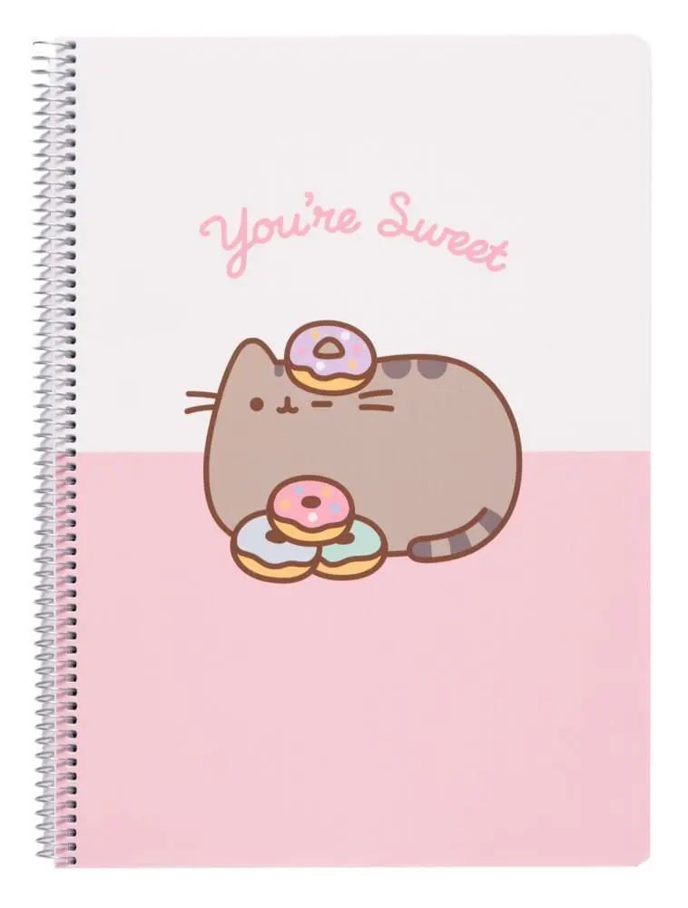Pusheen Spiral Notebook A4, Pusheen Rose Collection 1