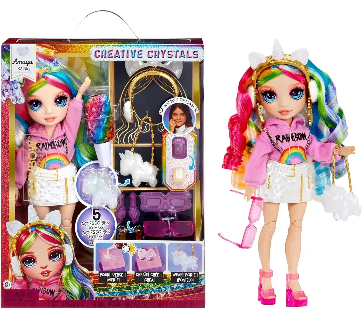 Rainbow High Creative Crystals Fashion Doll - Amaya 1