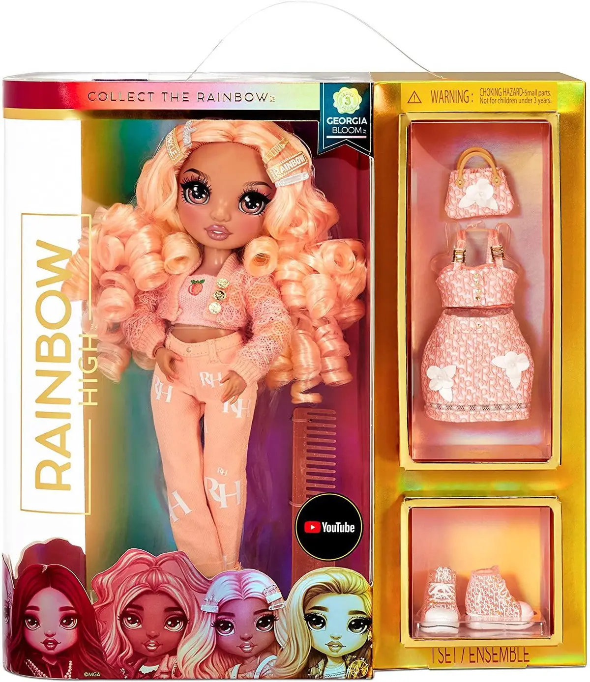 Rainbow High Fashion Dolls Series 3 Georgia Bloom - Peach 1