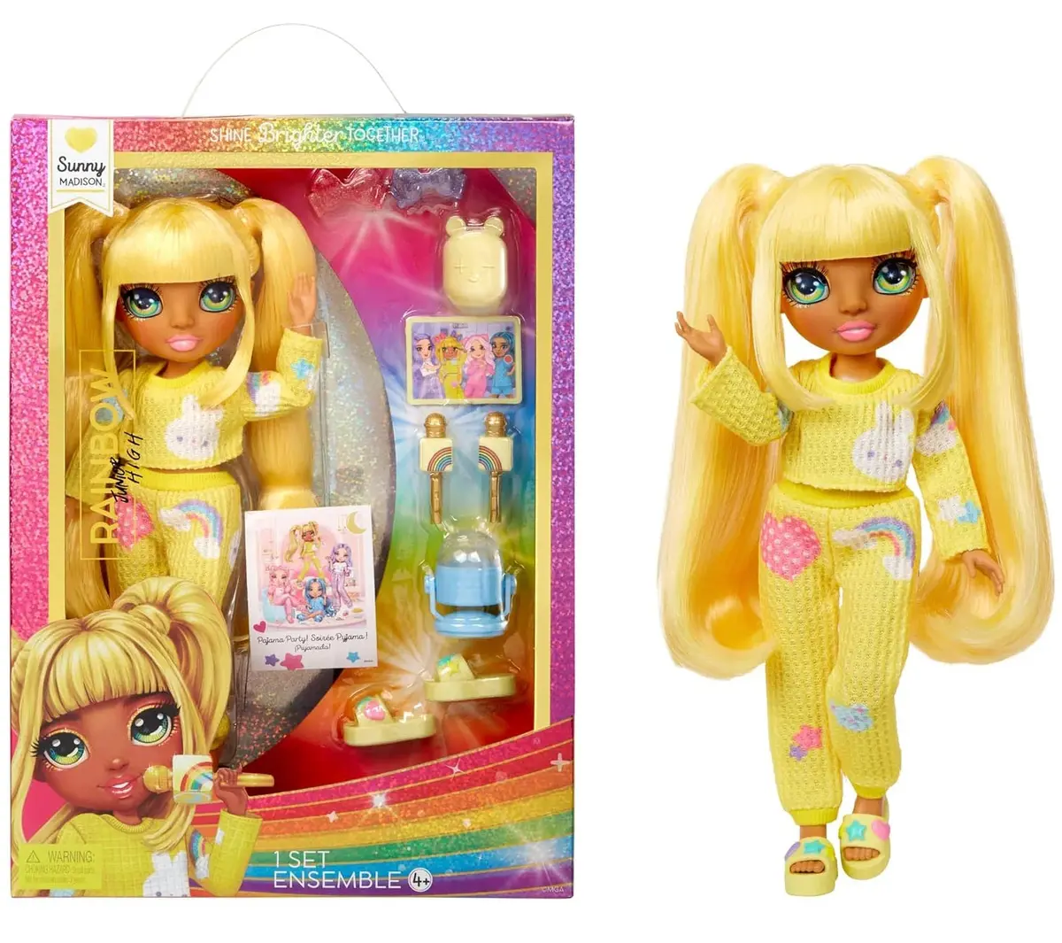 Rainbow High Junior High Pj Party Fashion Doll - Sunny 1