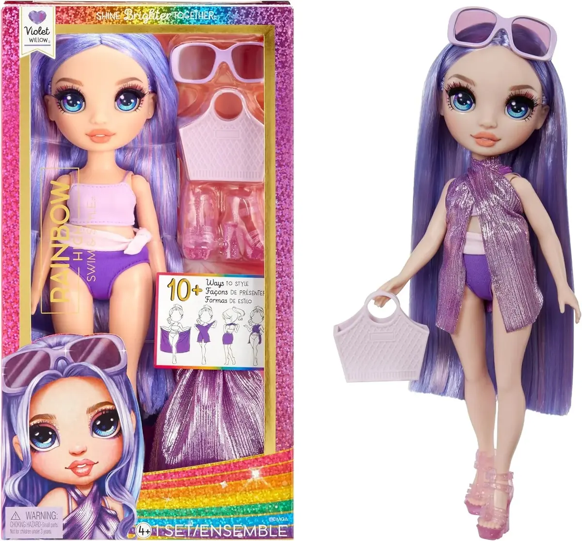 Rainbow High Swim & Style Violet Fashion Doll 1