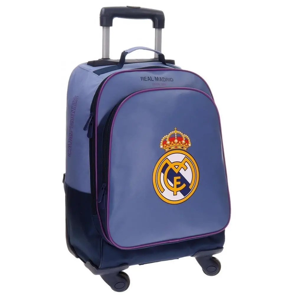 Real Madrid School Trolley Backpack, Leather 50Cm 1