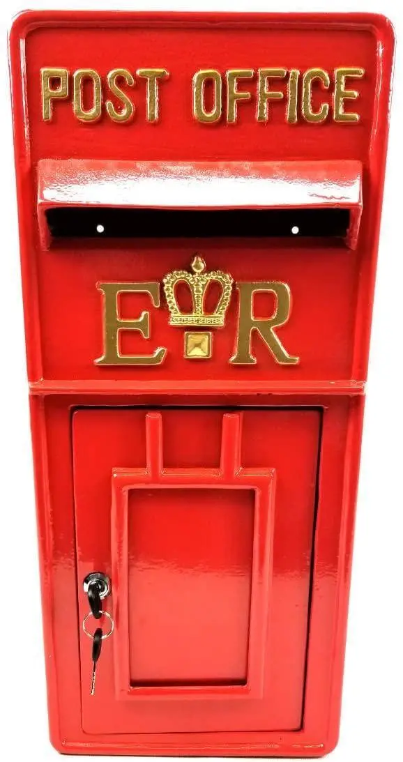Replica British Royal Mail Er Post Box Or Letter Box - Red 1