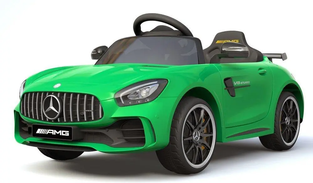Ricco 6V 4.5A Two Motors Mercedes Benz Gtr Amg Licenced Battery Powered Kids Electric Ride-On Toy Car, Green Ride-On Toys 1