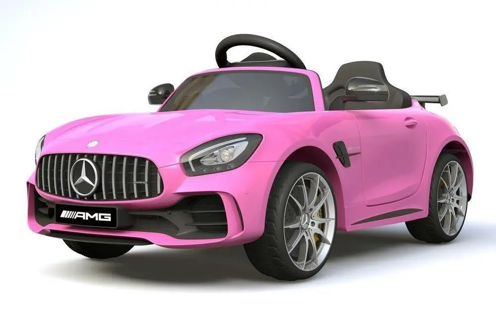 Ricco 6V 4.5A Two Motors Mercedes Benz Gtr Amg Licenced Battery Powered Kids Electric Ride-On Toy Car, Pink Ride-On Toys 1