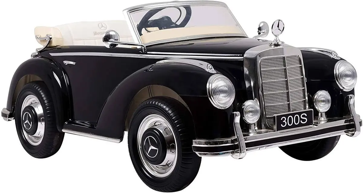 Ricco Classic Mercedes Benz 300S (W188) 12V Battery Electric Ride-On Car Black X-Display Ride-On Toys 1