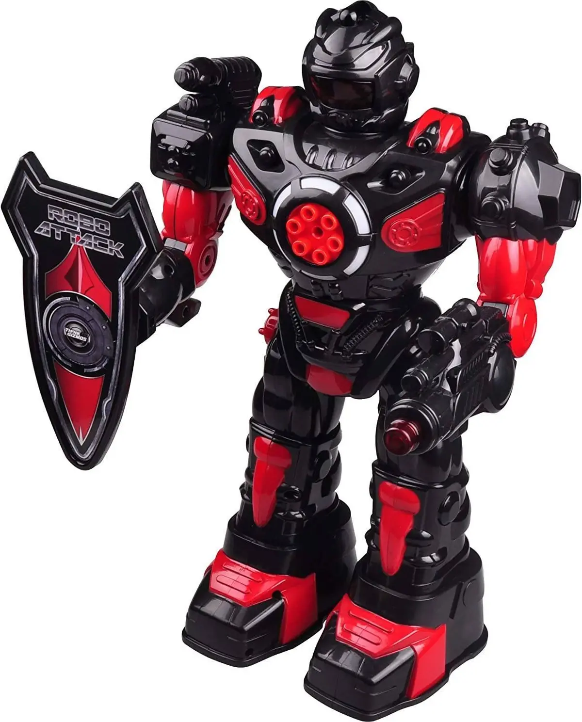Roboattack Large Remote Control Interactive Robot - Black/Red 1