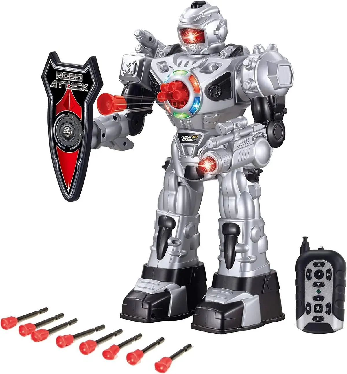 Roboattack Large Remote Control Interactive Robot - Silver 1
