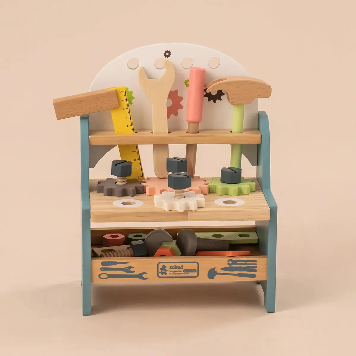 Robud Mini Wooden Play Tool Workbench Set 1