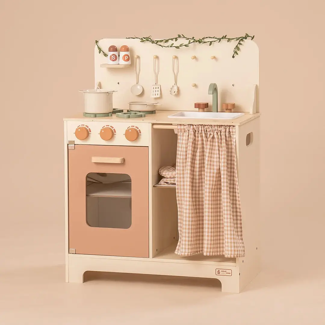 Robud Rustic Wooden Play Kitchen 1
