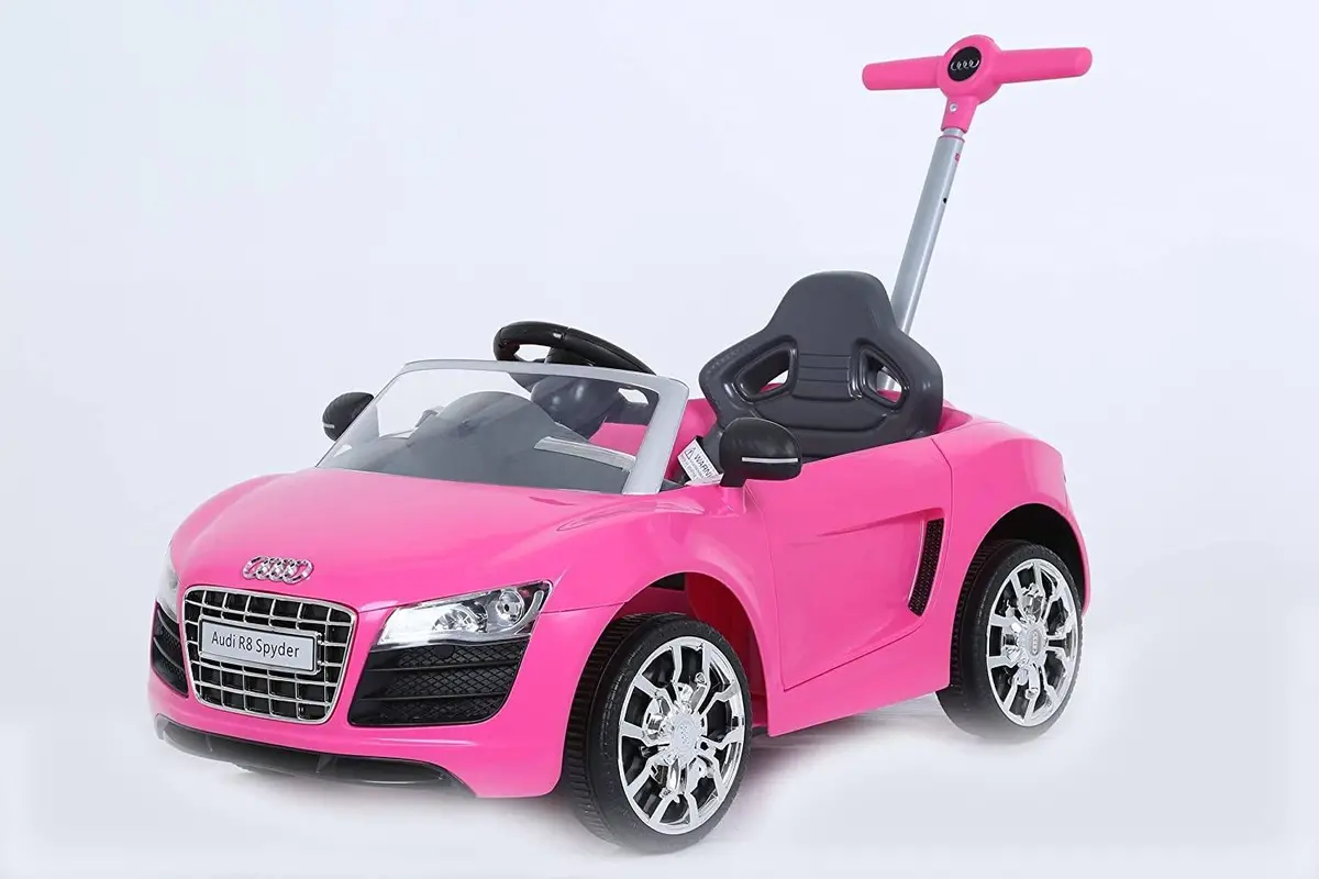 Rollplay Audi R8 Spyder Push Car Pink 1