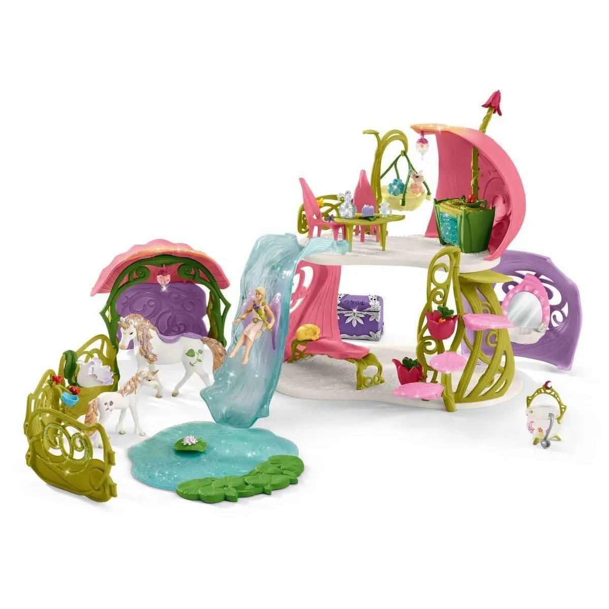 Schleich 42445 Glittering Flower House With Unicorns 1