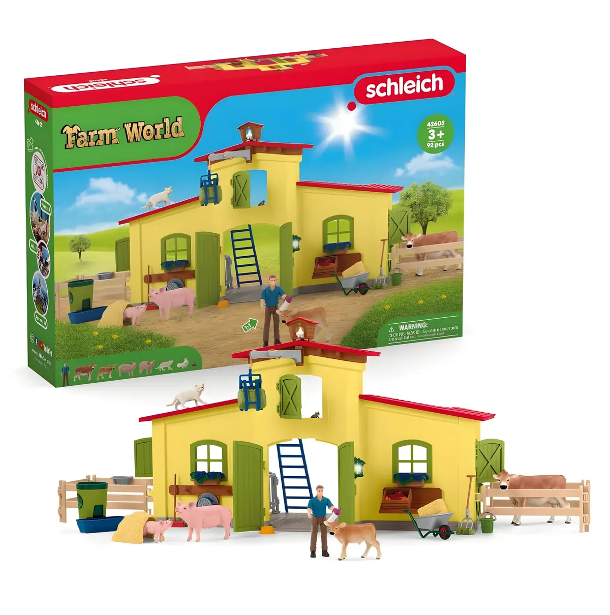 Schleich 42605 Large Farm With Animals And Accessories 1