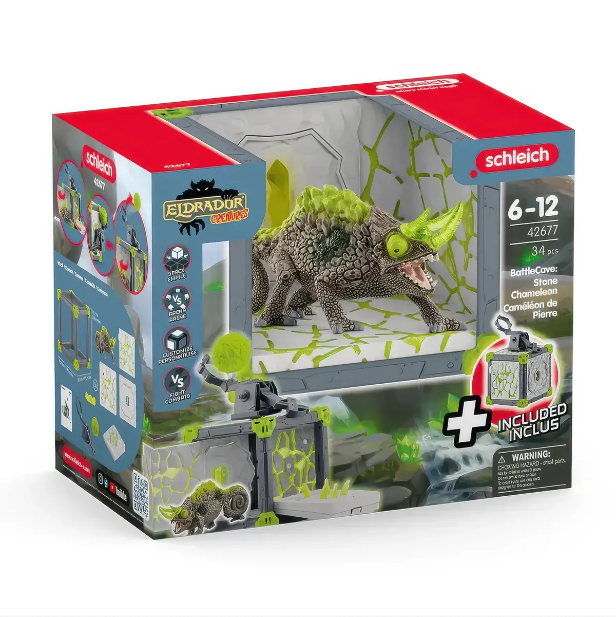 Schleich 42677 Battlecave Stone Chameleon Playset 1