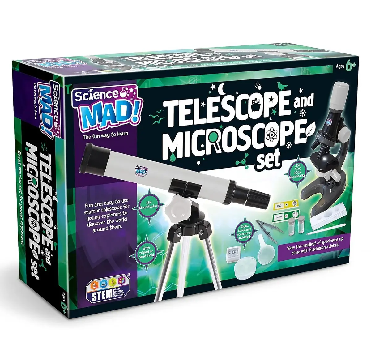 Science Mad Telescope & Microscope Combined Set 1