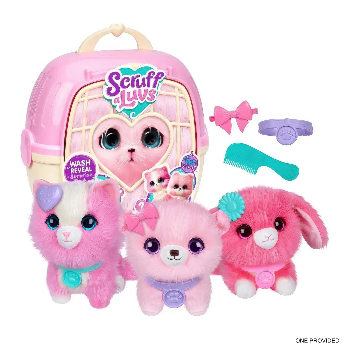 Scruffaluvs Pet Scruffs Assorted Pink Plush Toy 1