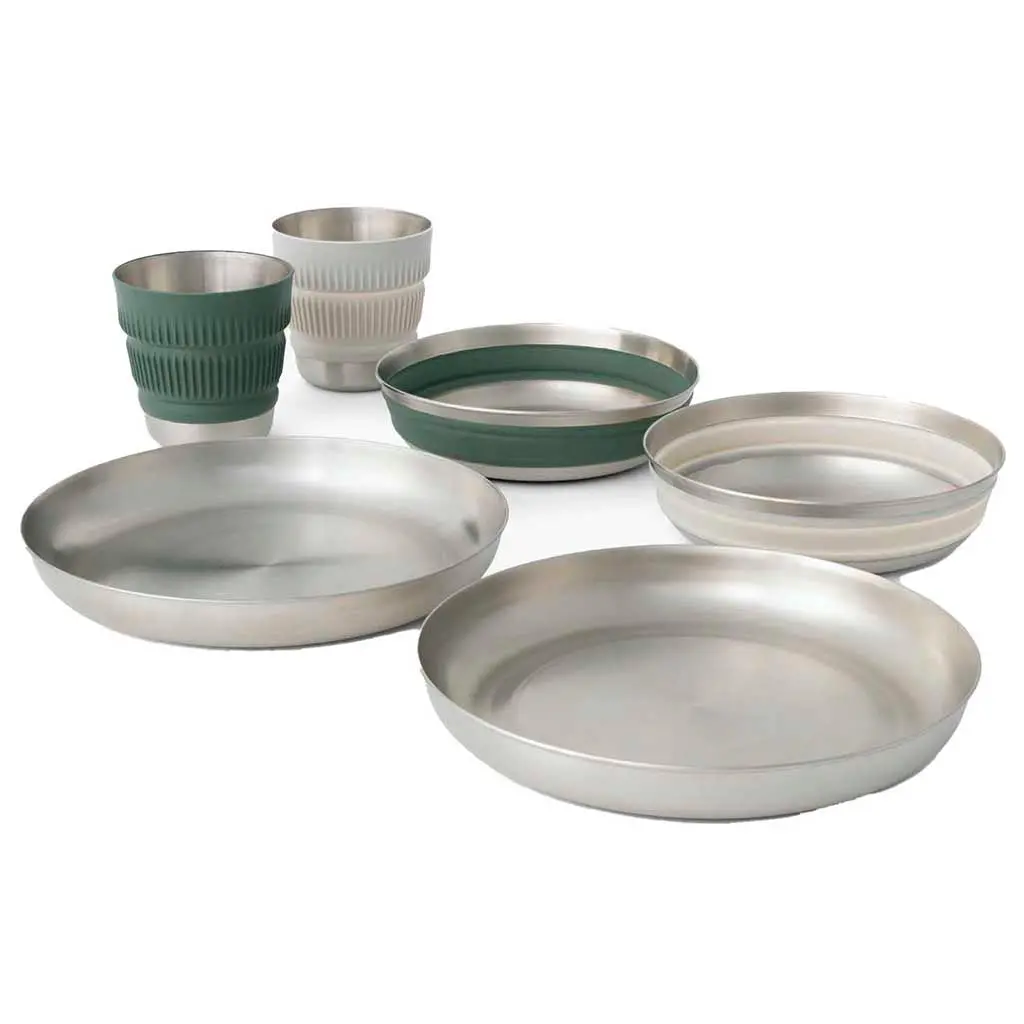 Detour Stainless Steel Collapsible Dinnerware Set 1