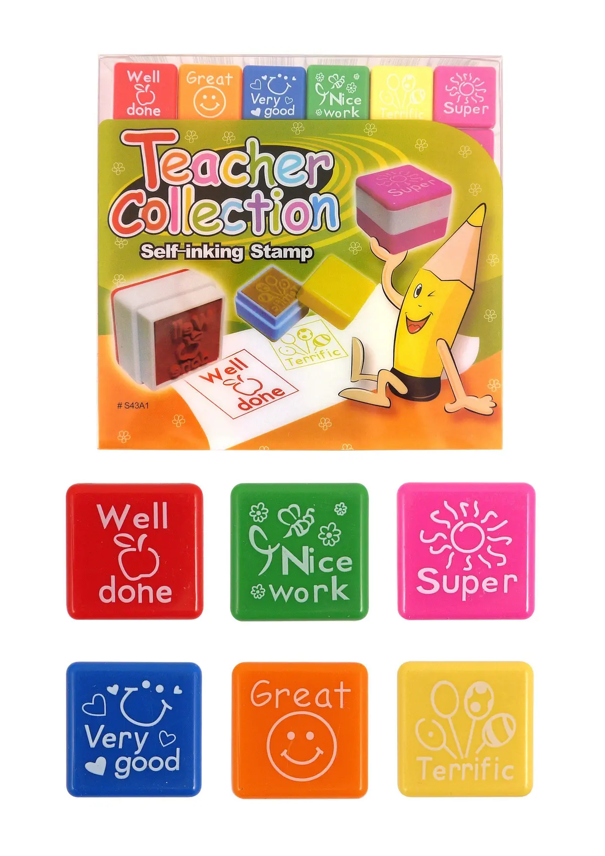 Self-Inking Teachers Stamps - Assortment 1