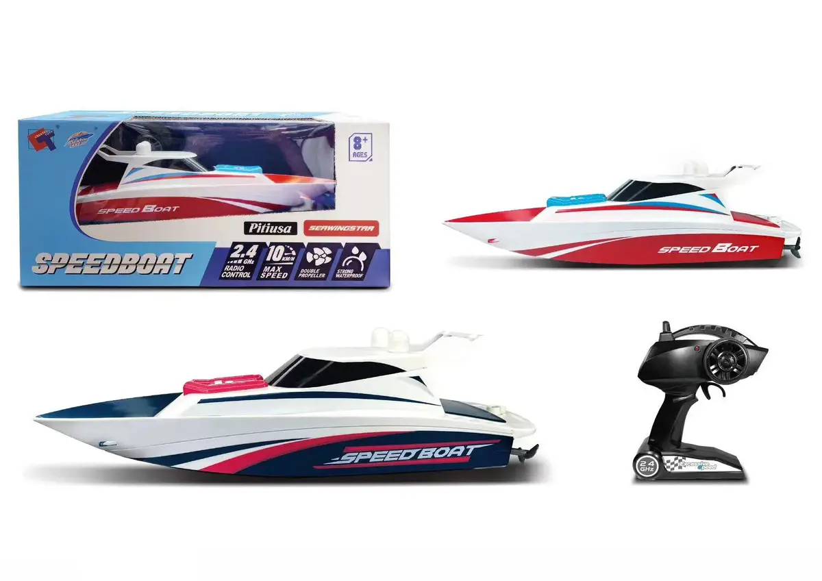 Seawingstar 2.4Ghz Radio Controlled Double Propeller Speedboat - Assorted 1