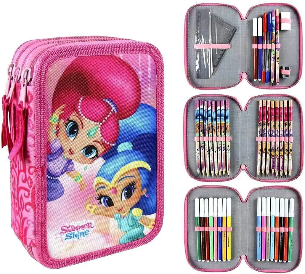 Shimmer & Shine Triple Filled Pencil Case 1