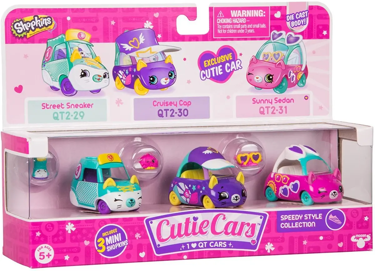 Shopkins Cutie Car S2 3-Pack - Assorted 1