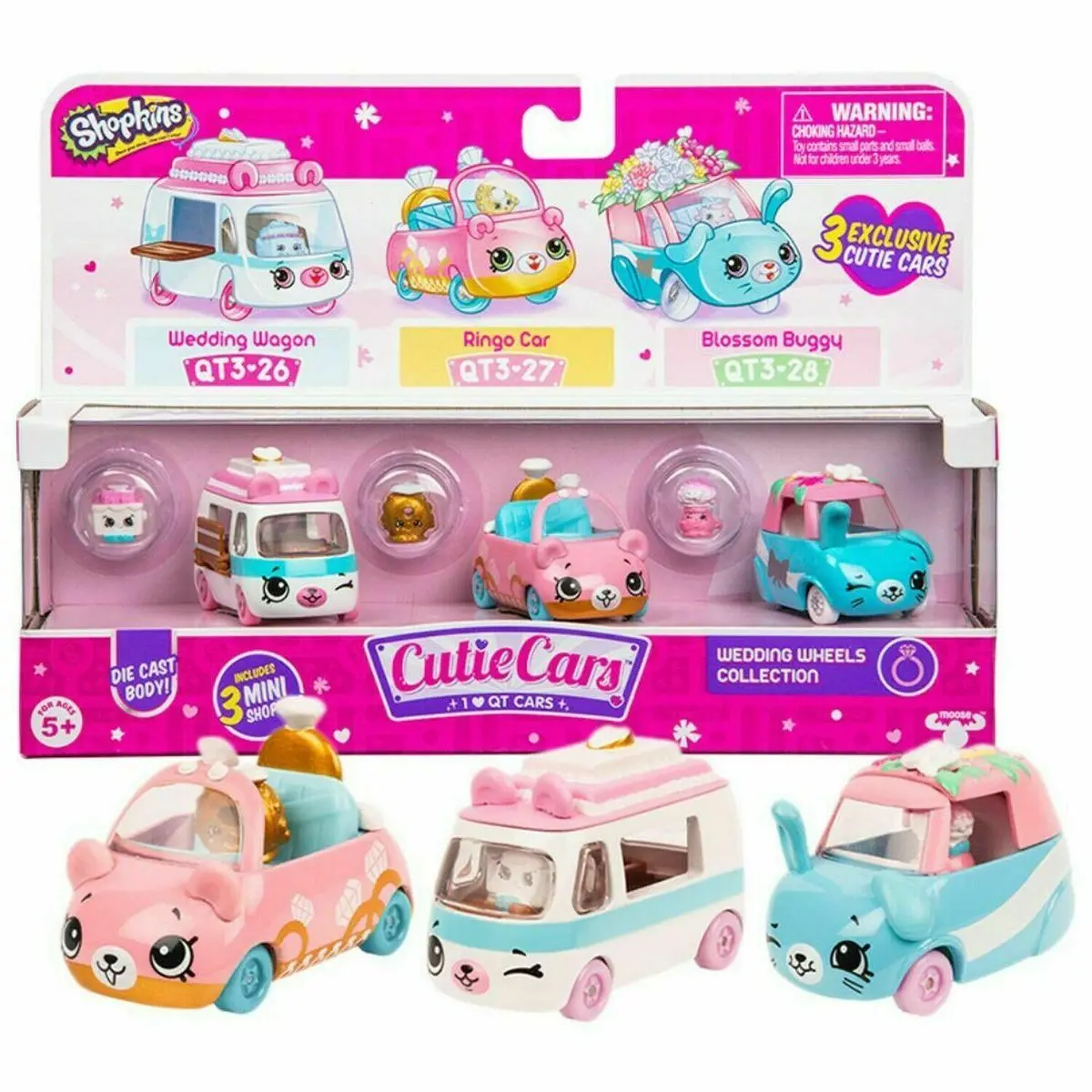 Shopkins Cutie Cars 3-Cars Pack - Assortment 1