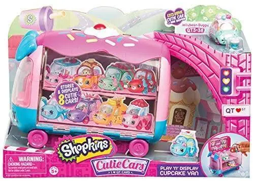 Shopkins Cutie Cars Play 'N' Display Cupcake Van Playset Collectibles 1