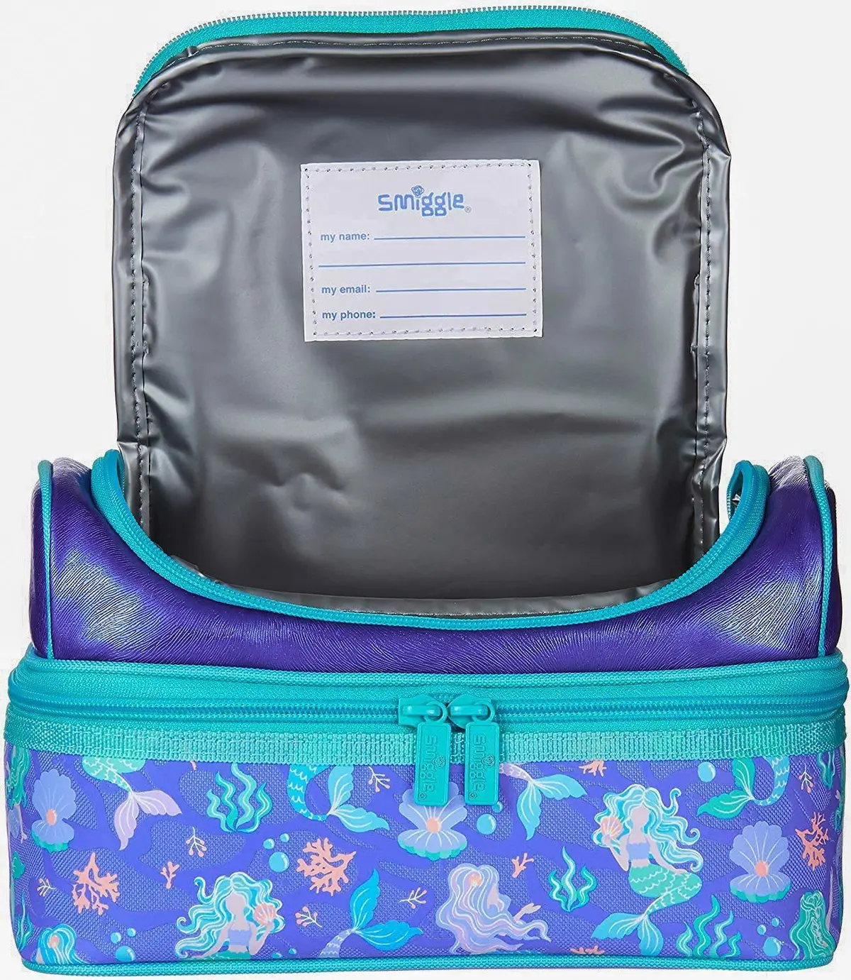 Smiggle 44303 Flow Kids School Double Decker Mermaid Lunchbox 2