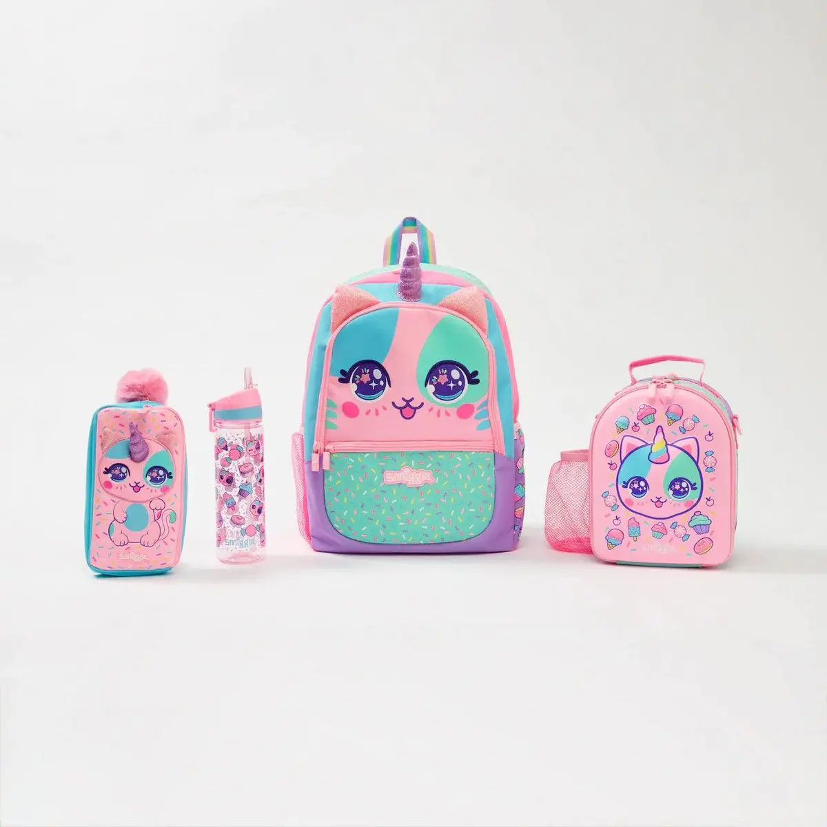Smiggle Best Budz Essential Hardtop Lunchbox Bundle - Pink 1