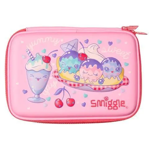 Smiggle Beyond Hardtop Pencil Case - Pink 1