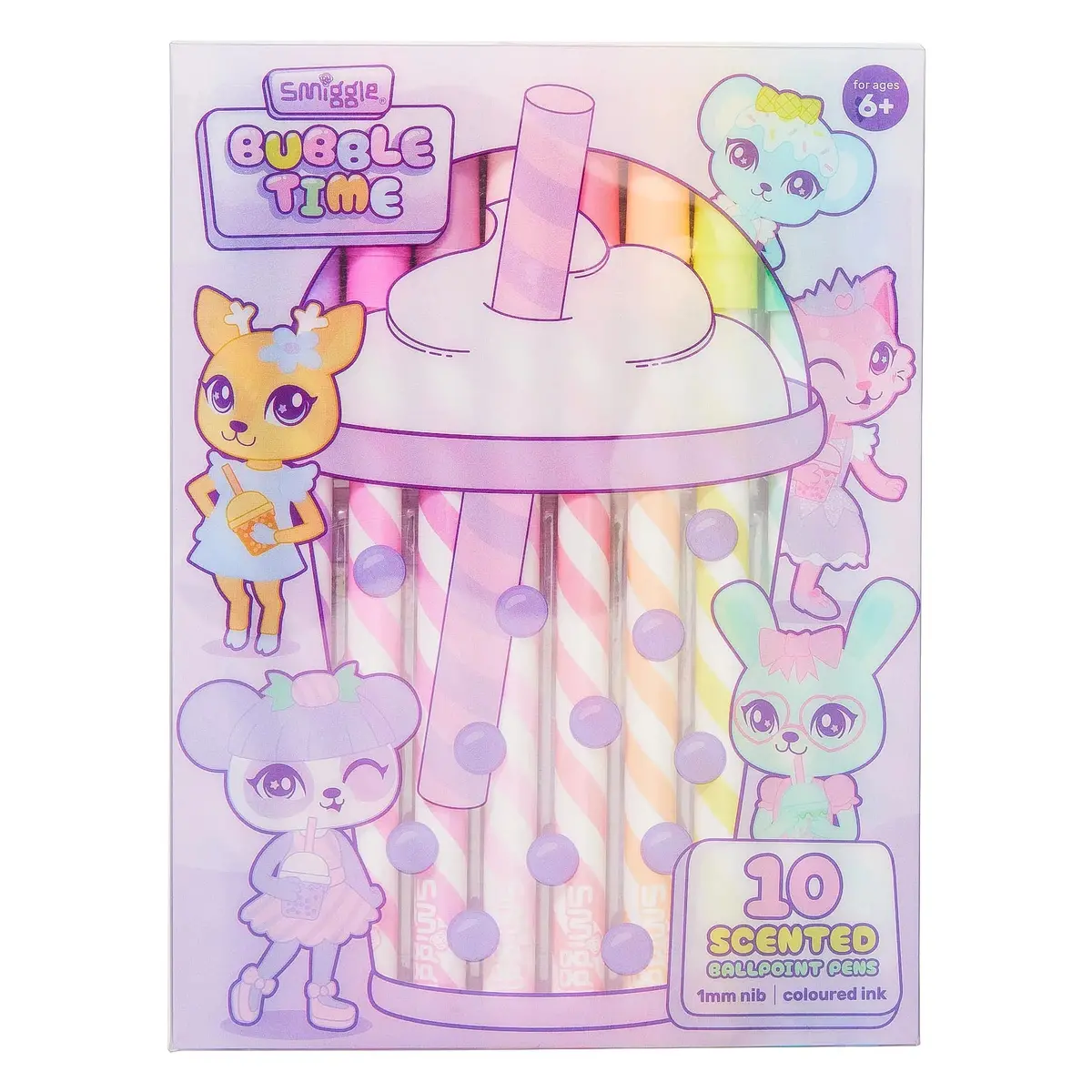 Smiggle Bubble Time Pen Pack - Lilac 1