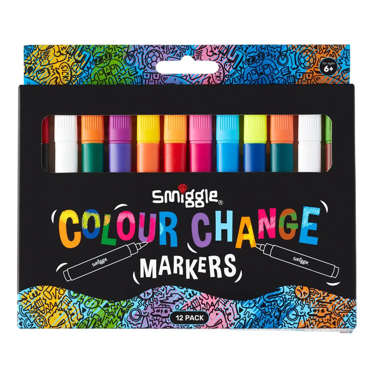 Smiggle Colour Change Markers X12 - Colour Mix 1