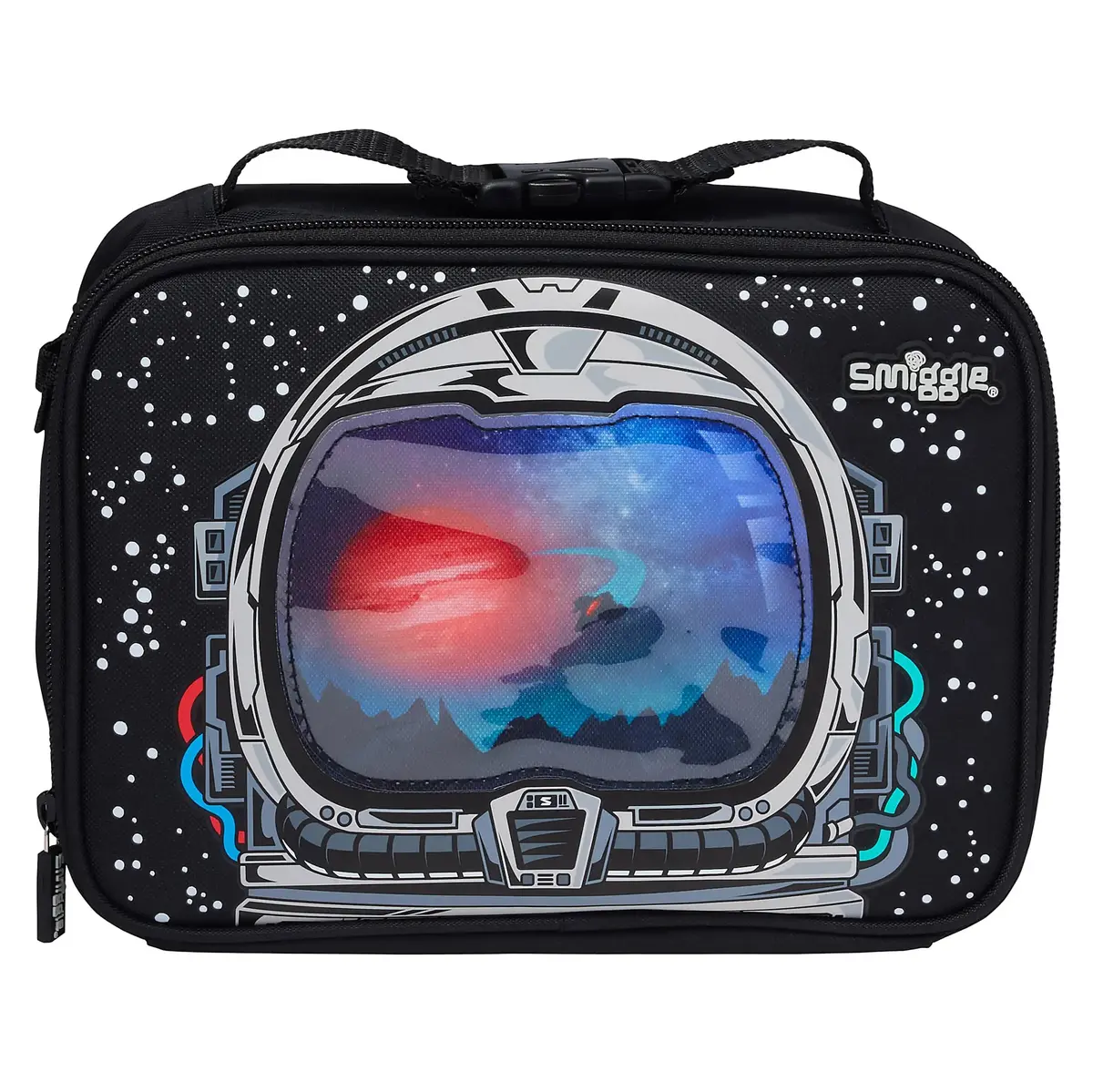 Smiggle Eclipse Oblong Attach Lunchbox - Black 1