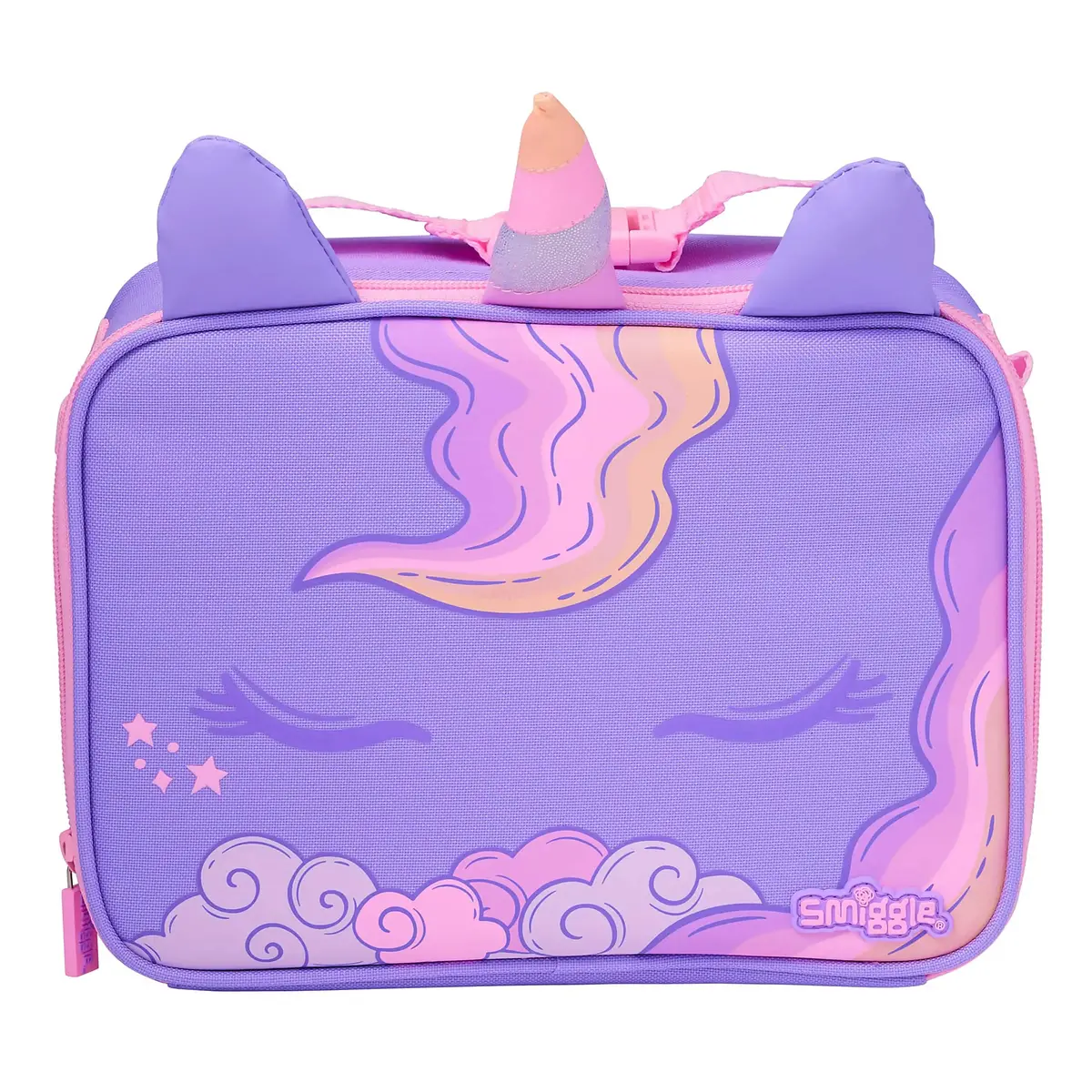 Smiggle Eclipse Oblong Attach Lunchbox - Lilac 1