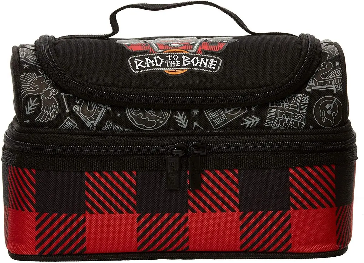Smiggle Express Double Decker Lunchbox - Wolf Print 1